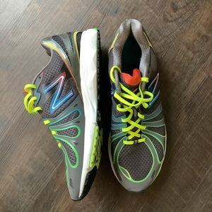 New Balance 890V3 Mens Gray and Multicolor Running Shoes Size 12 D